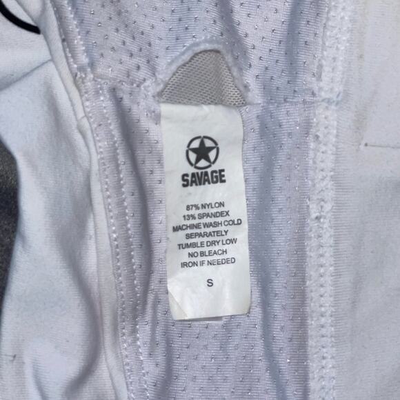 💗 3/$10 💗 Savage Barbell Knotty Back Sports Bra White Size Small - Picture 10 of 11